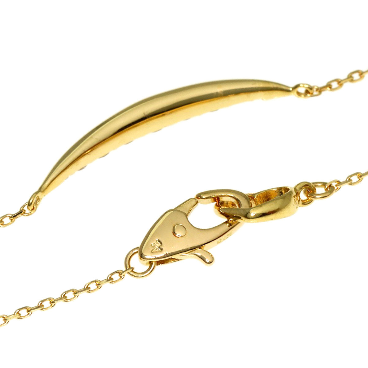 Ponte Vecchio Diamond Necklace K18 Yellow Gold Ladies [Used]