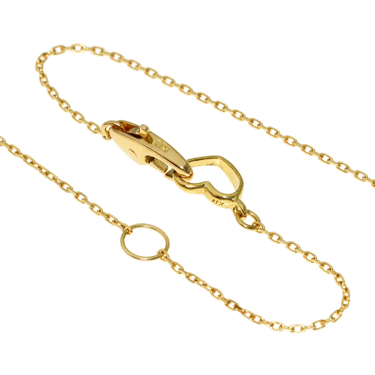 Ponte Vecchio Diamond Necklace K18 Yellow Gold Ladies [Used]