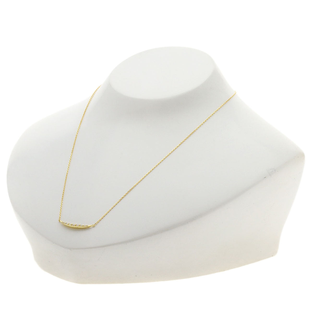 Ponte Vecchio Diamond Necklace K18 Yellow Gold Ladies [Used]