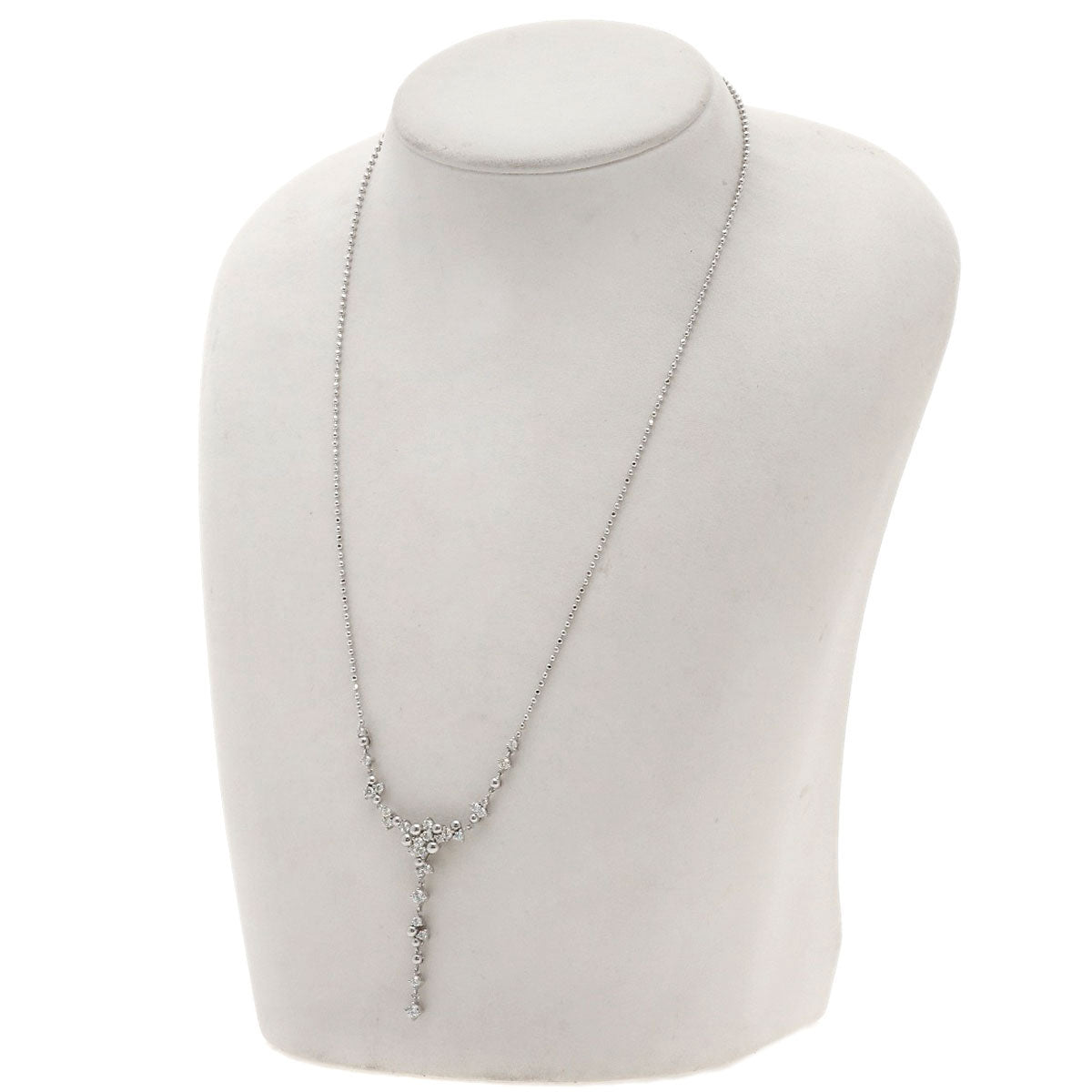POLA Diamond Necklace K18 White Gold Ladies [Used]