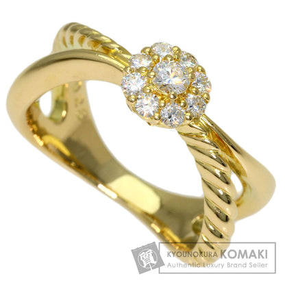 star sand Diamond Ring K18 Yellow Gold Ladies [Used]