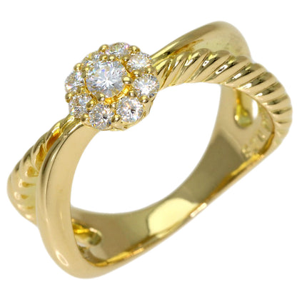star sand Diamond Ring K18 Yellow Gold Ladies [Used]