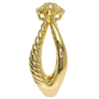 star sand Diamond Ring K18 Yellow Gold Ladies [Used]