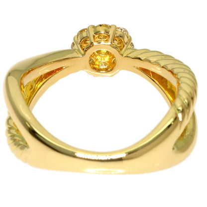 star sand Diamond Ring K18 Yellow Gold Ladies [Used]