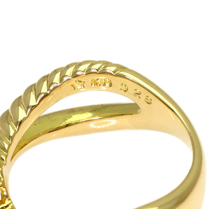 star sand Diamond Ring K18 Yellow Gold Ladies [Used]