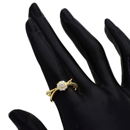 star sand Diamond Ring K18 Yellow Gold Ladies [Used]