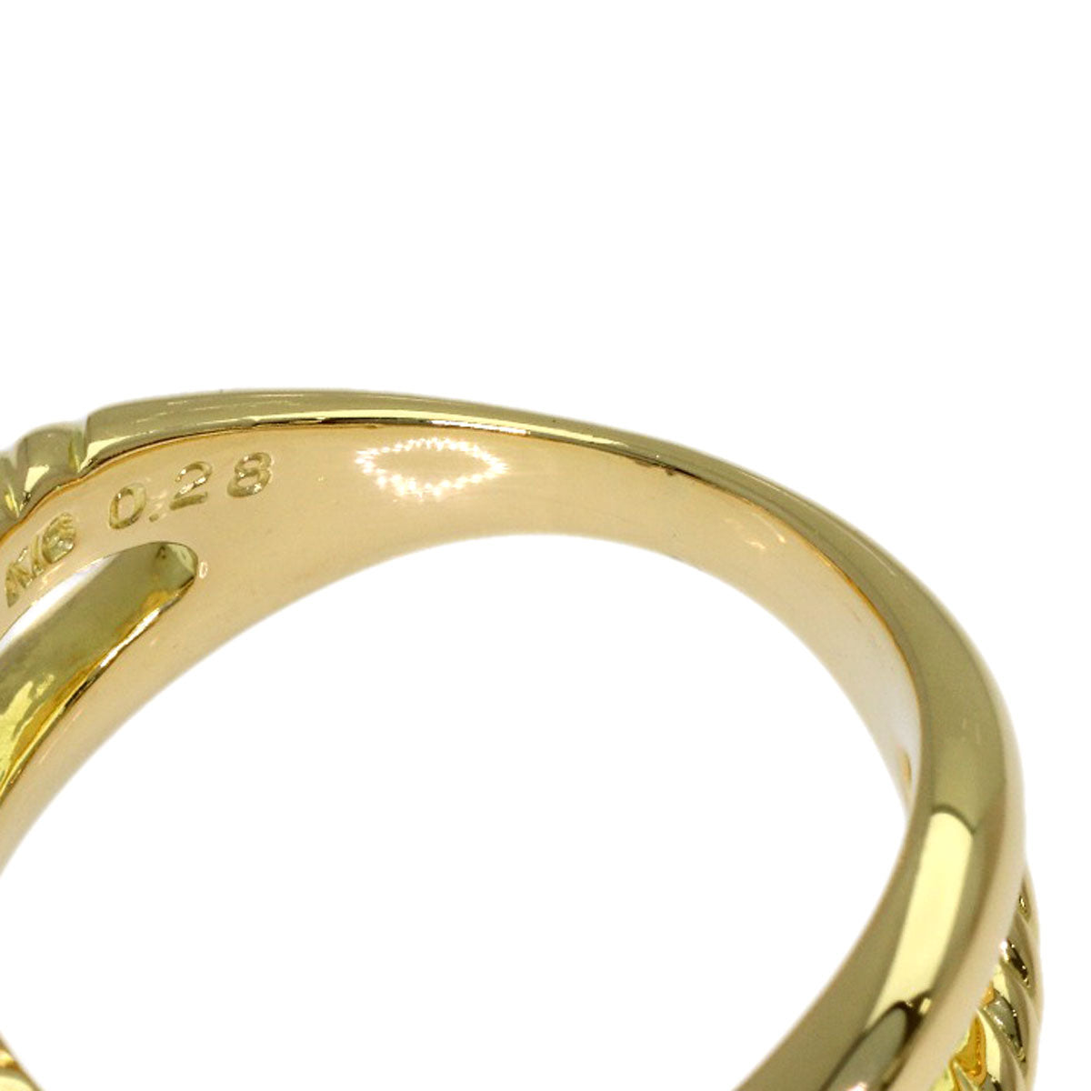 star sand Diamond Ring K18 Yellow Gold Ladies [Used]