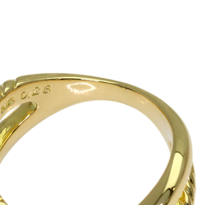 star sand Diamond Ring K18 Yellow Gold Ladies [Used]