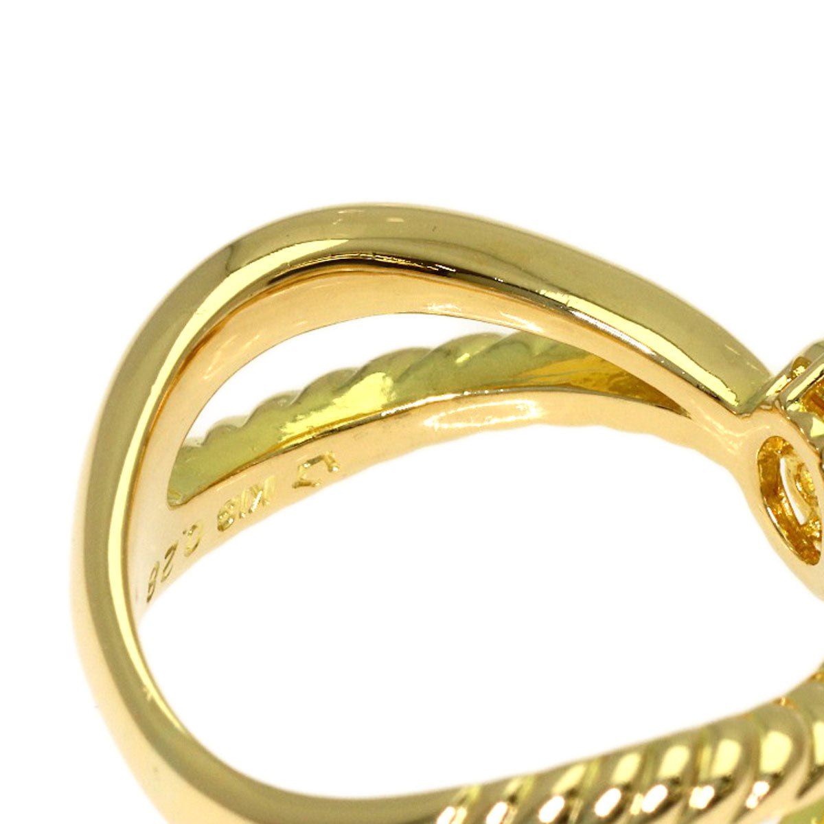 star sand Diamond Ring K18 Yellow Gold Ladies [Used]