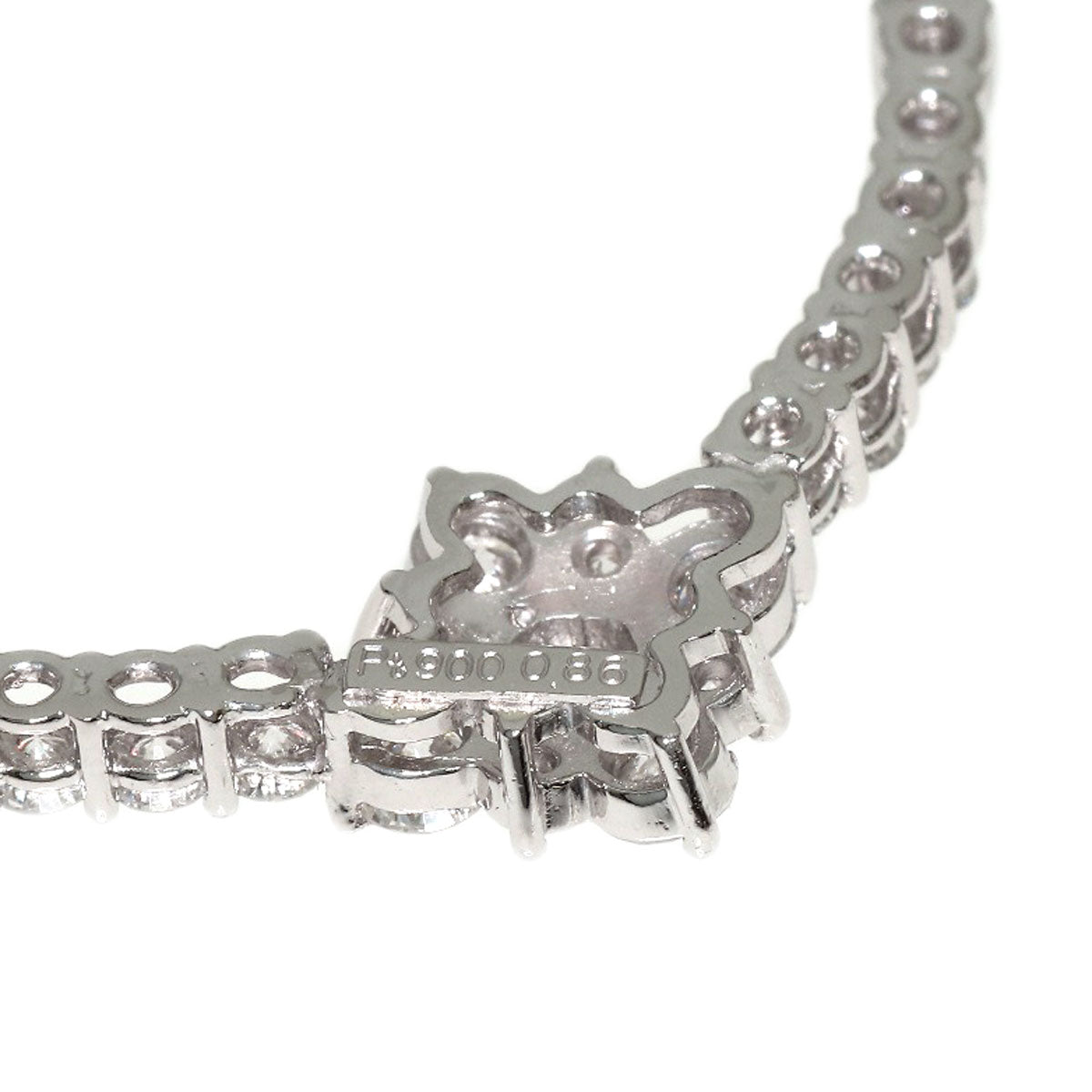 star sand Diamond Necklace Platinum PT900 PT850Ladies [Used]