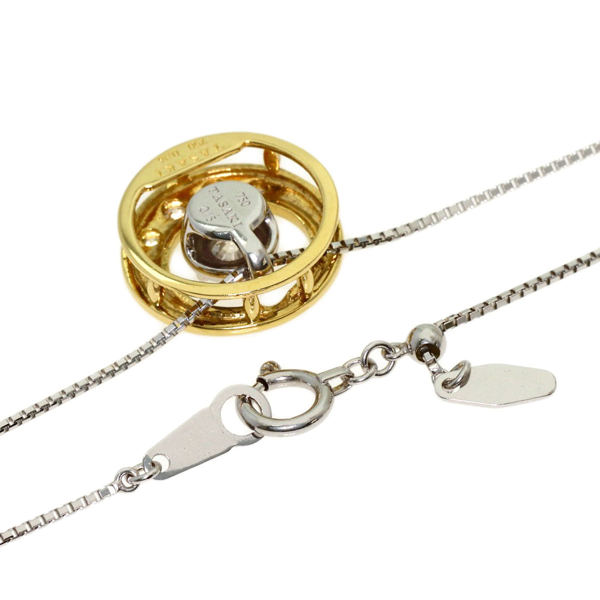 TASAKI Diamond 2WAY Necklace K18 Yellow Gold K18 White GoldLadies [Used]