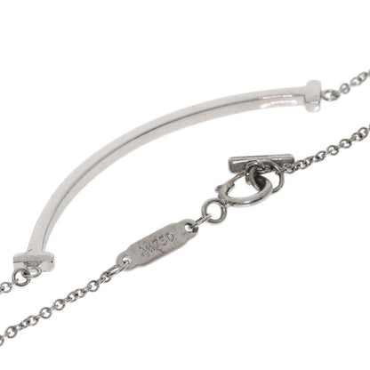 TIFFANY&Co. T smile small Necklace K18 White Gold Ladies [Used]