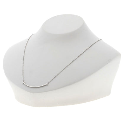 TIFFANY&Co. T smile small Necklace K18 White Gold Ladies [Used]