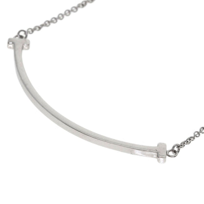 TIFFANY&Co. T smile small Necklace K18 White Gold Ladies [Used]