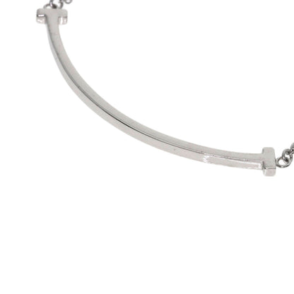 TIFFANY&Co. T smile small Necklace K18 White Gold Ladies [Used]