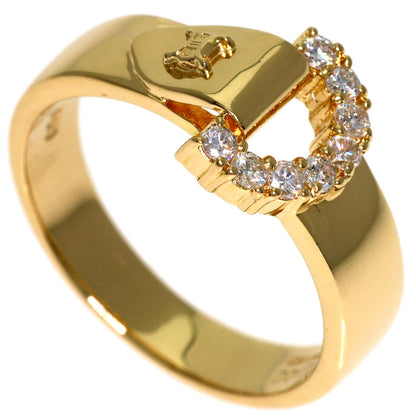 CELINE Belt motif Diamond Ring K18 Yellow Gold Ladies [Used]