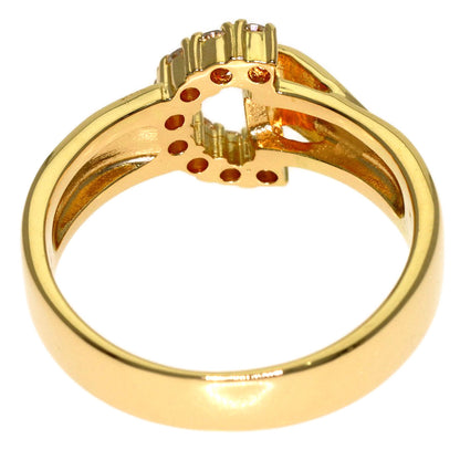 CELINE Belt motif Diamond Ring K18 Yellow Gold Ladies [Used]