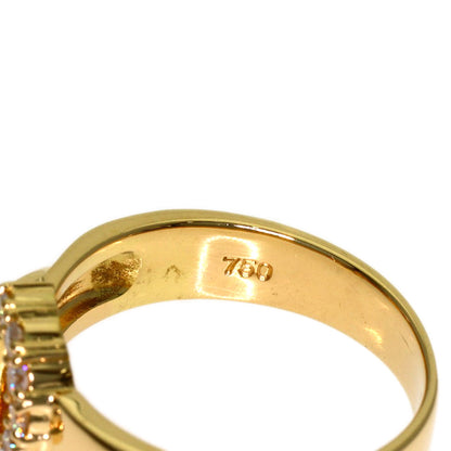 CELINE Belt motif Diamond Ring K18 Yellow Gold Ladies [Used]
