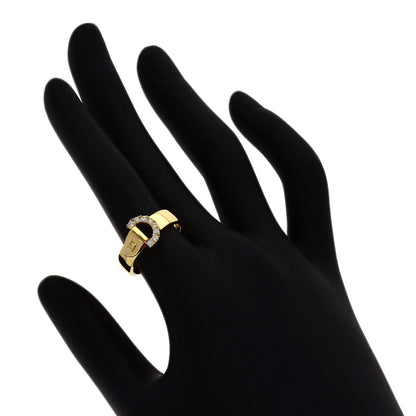 CELINE Belt motif Diamond Ring K18 Yellow Gold Ladies [Used]