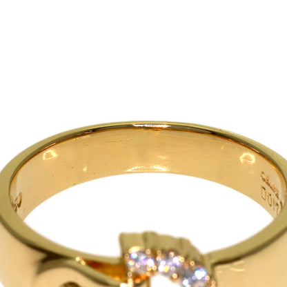 CELINE Belt motif Diamond Ring K18 Yellow Gold Ladies [Used]