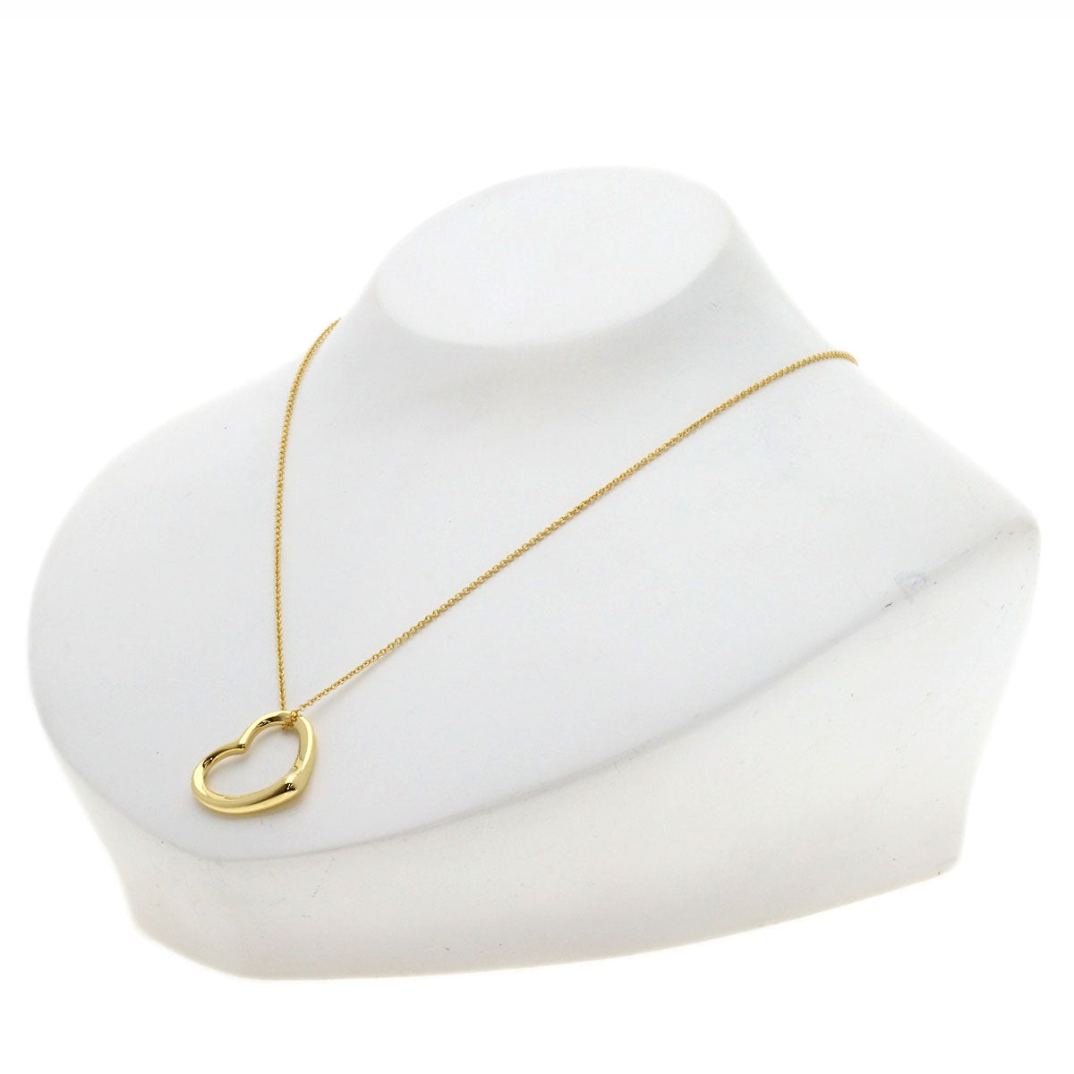 TIFFANY&Co. Open heart Necklace K18 Yellow Gold Ladies [Used]