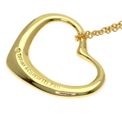 TIFFANY&Co. Open heart Necklace K18 Yellow Gold Ladies [Used]
