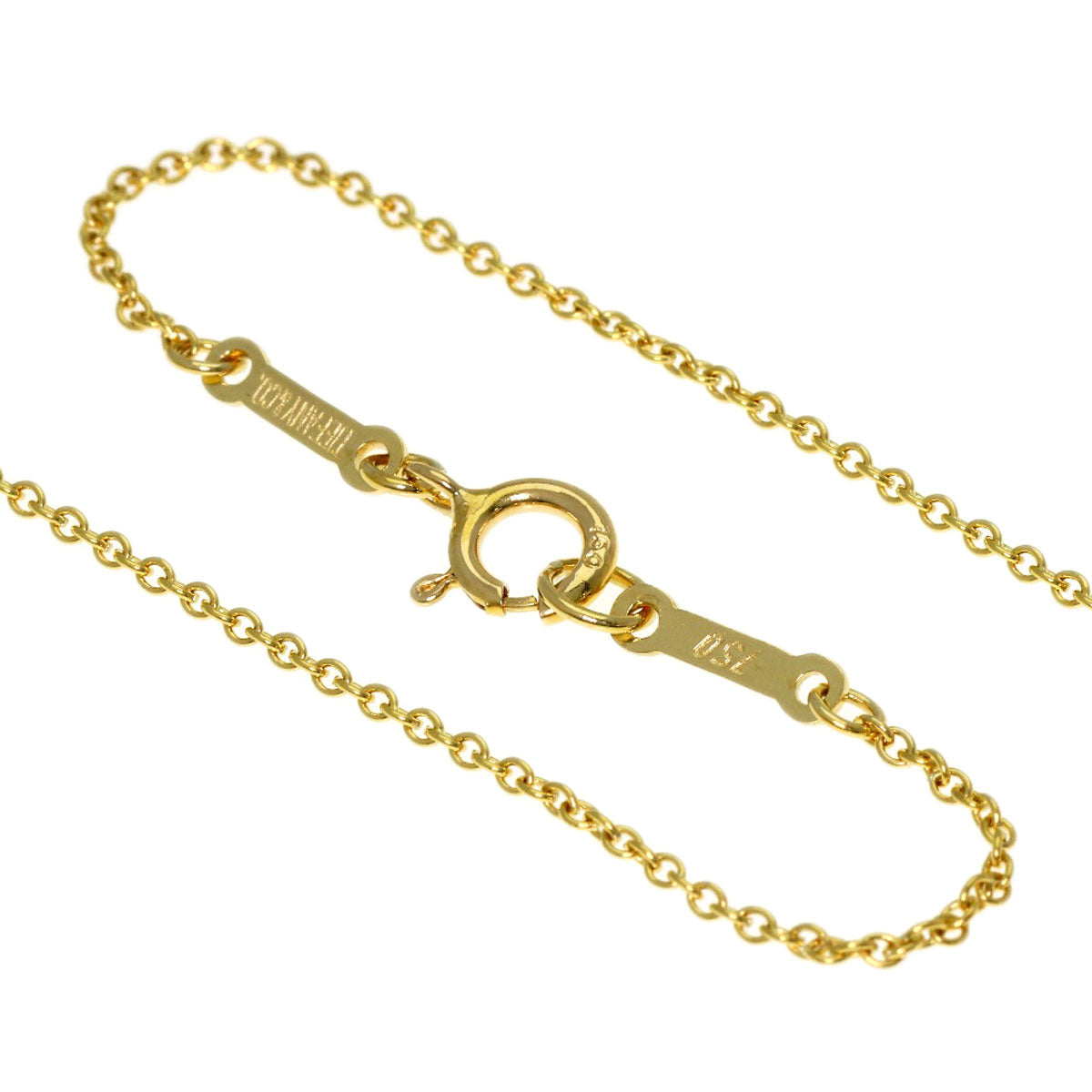 TIFFANY&Co. Open heart Necklace K18 Yellow Gold Ladies [Used]