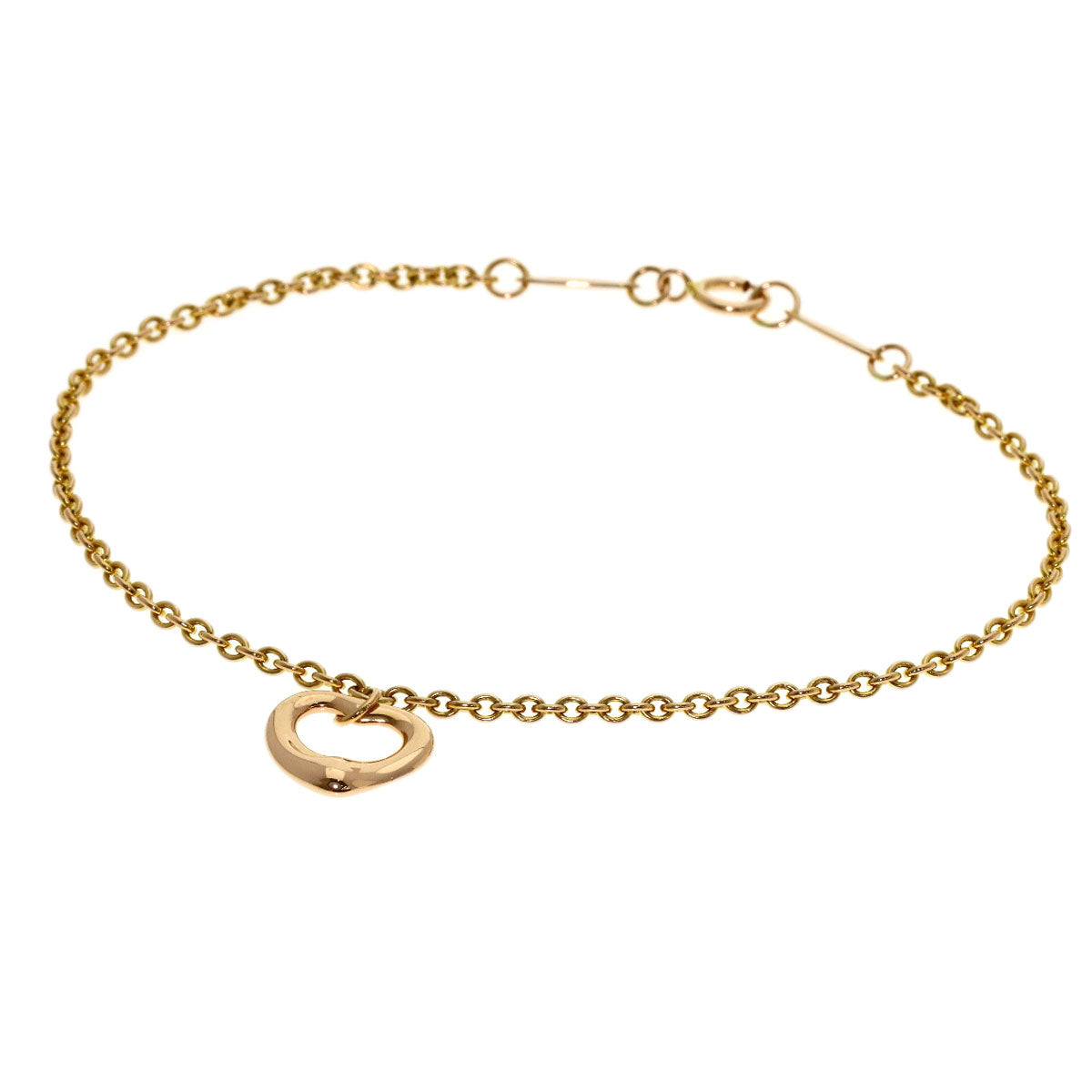 TIFFANY&Co. Open heart Bracelet K18 Pink Gold Ladies [Used]