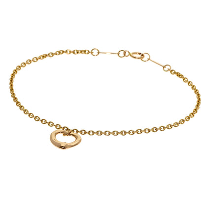 TIFFANY&Co. Open heart Bracelet K18 Pink Gold Ladies [Used]
