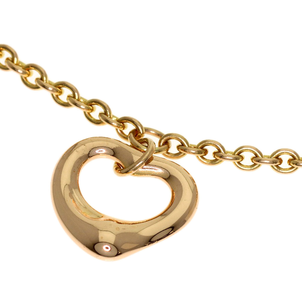 TIFFANY&Co. Open heart Bracelet K18 Pink Gold Ladies [Used]