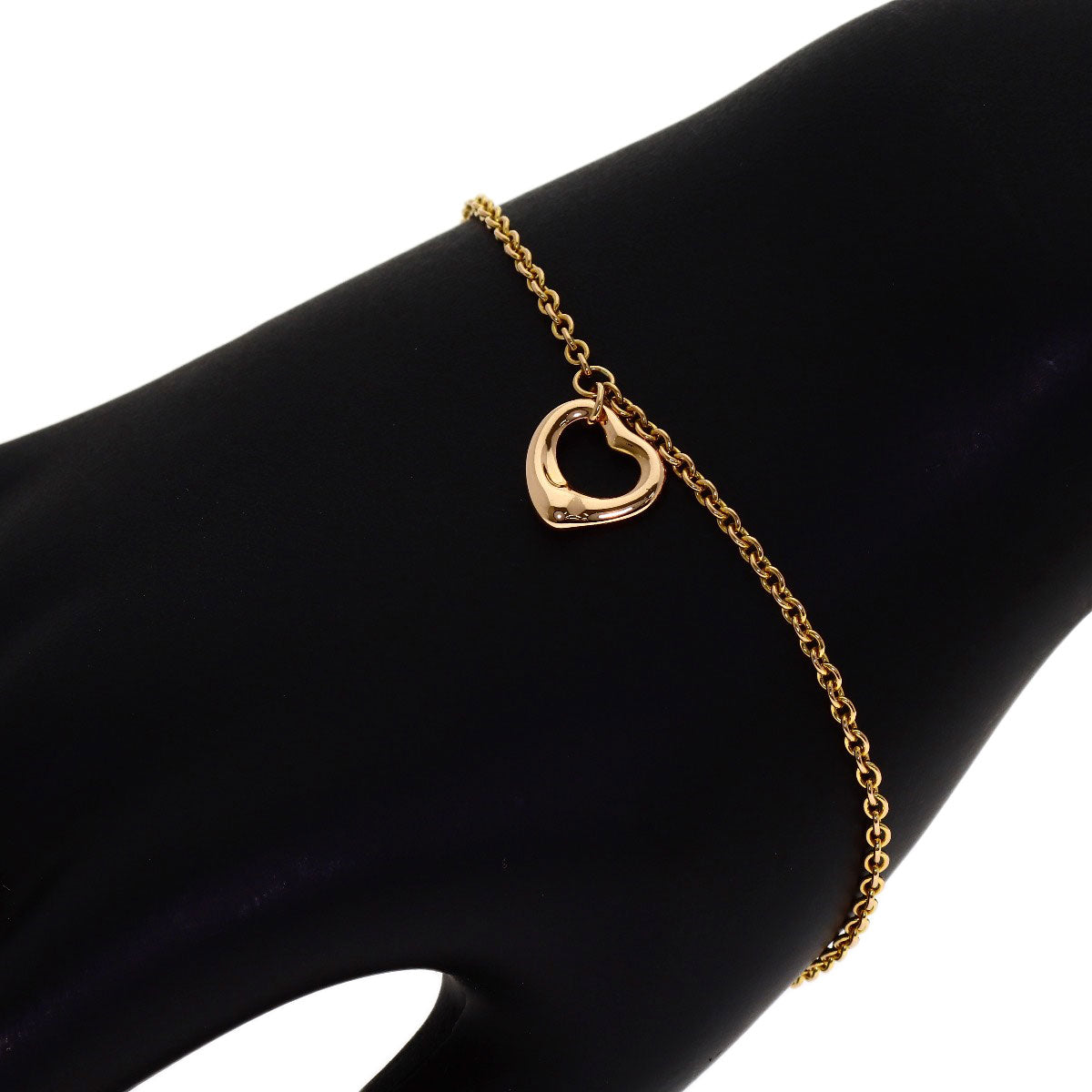 TIFFANY&Co. Open heart Bracelet K18 Pink Gold Ladies [Used]