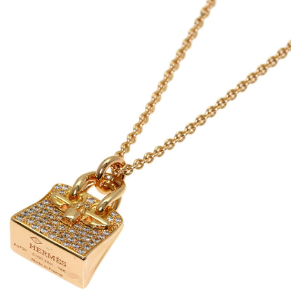 HERMES Amulet Diamond Necklace K18 Pink Gold Ladies [Used]