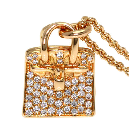 HERMES Amulet Diamond Necklace K18 Pink Gold Ladies [Used]