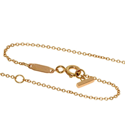 TIFFANY&Co. T Smile Mini Diamond Necklace K18 Pink Gold Ladies [Used]