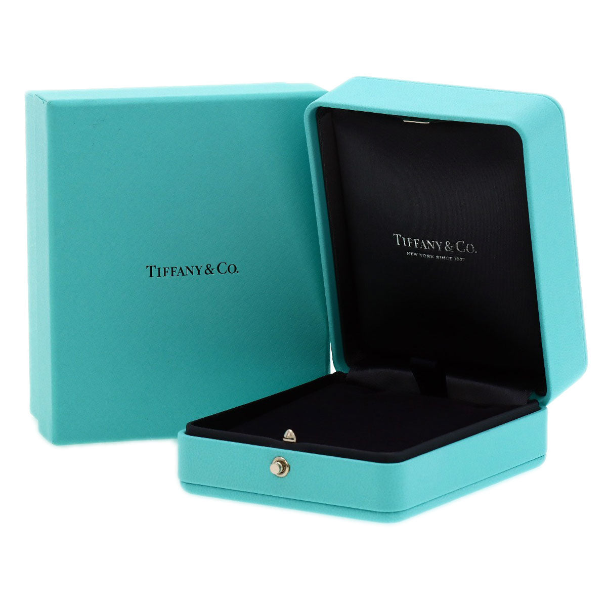 TIFFANY&Co. T Smile Mini Diamond Necklace K18 Pink Gold Ladies [Used]