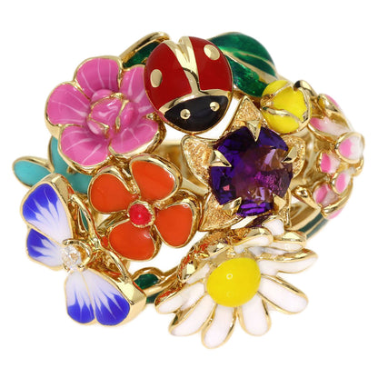 Dior Diorette #51 Ring K18 Yellow Gold Ladies [Used]