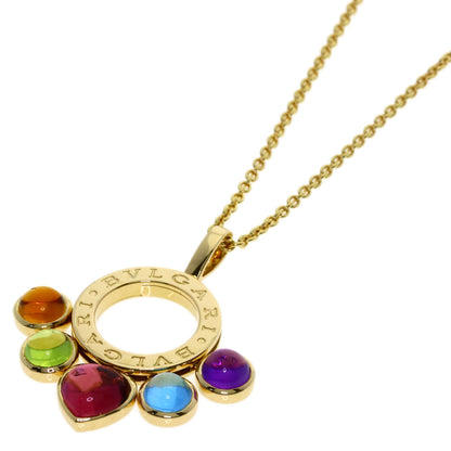 BVLGARI allegra multicolor stone Necklace K18 Yellow Gold Ladies [Used]
