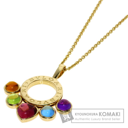 BVLGARI allegra multicolor stone Necklace K18 Yellow Gold Ladies [Used]