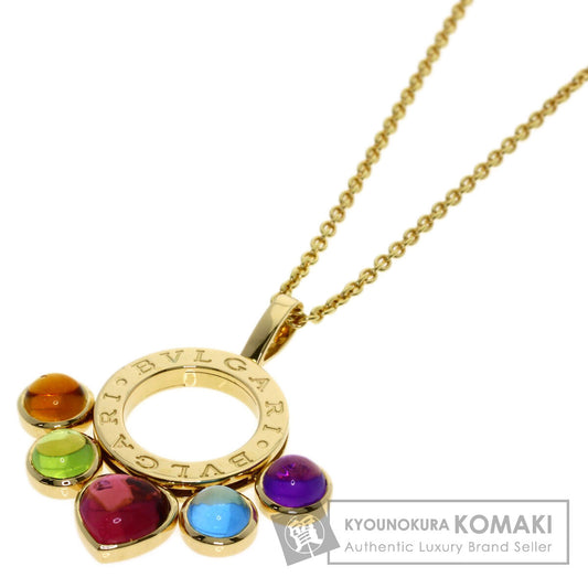 BVLGARI allegra multicolor stone Necklace K18 Yellow Gold Ladies [Used]