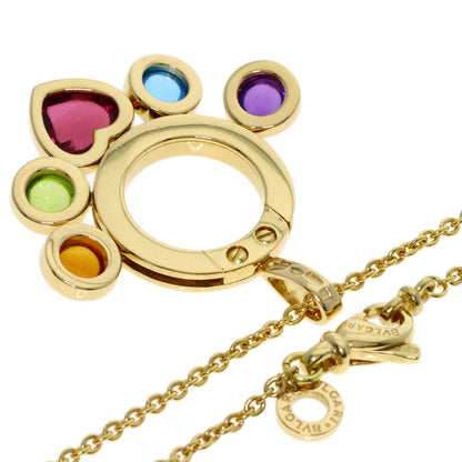 BVLGARI allegra multicolor stone Necklace K18 Yellow Gold Ladies [Used]