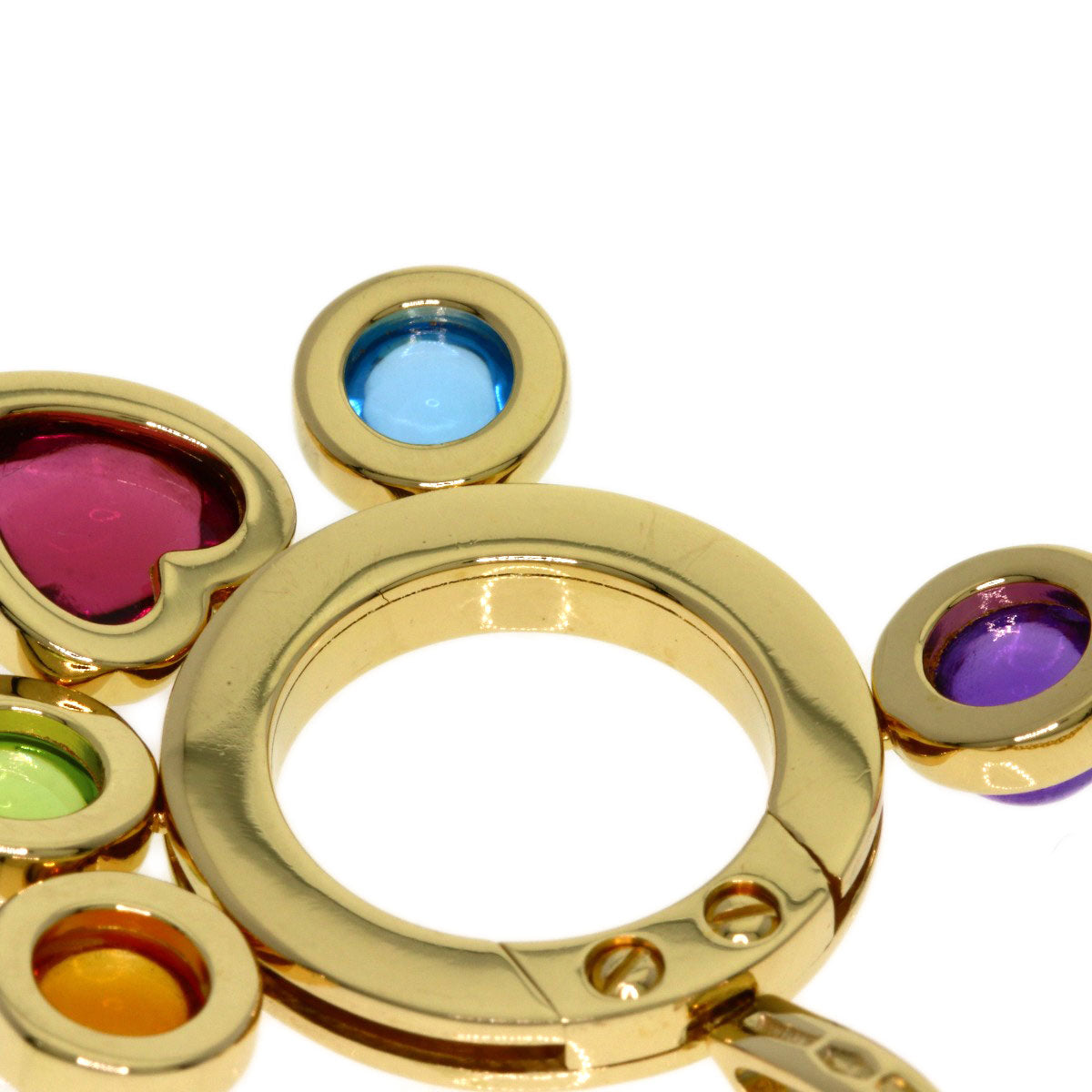 BVLGARI allegra multicolor stone Necklace K18 Yellow Gold Ladies [Used]