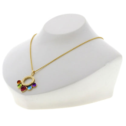 BVLGARI allegra multicolor stone Necklace K18 Yellow Gold Ladies [Used]