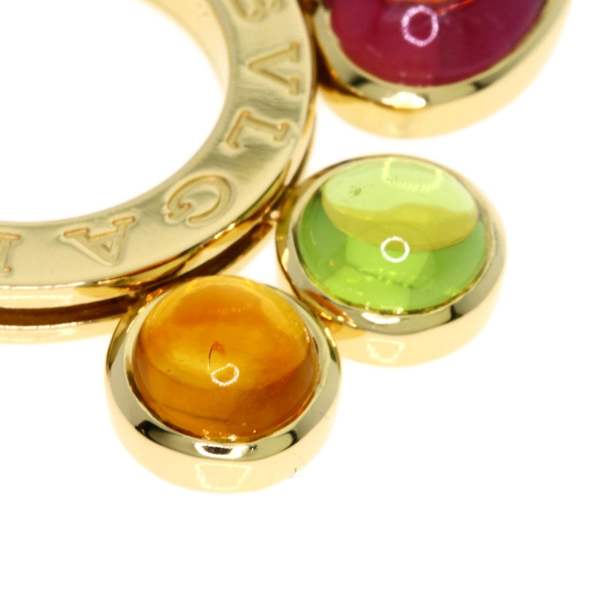 BVLGARI allegra multicolor stone Necklace K18 Yellow Gold Ladies [Used]