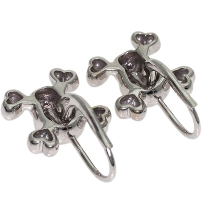 Dior Skull diamond earring K18 White Gold Ladies [Used]
