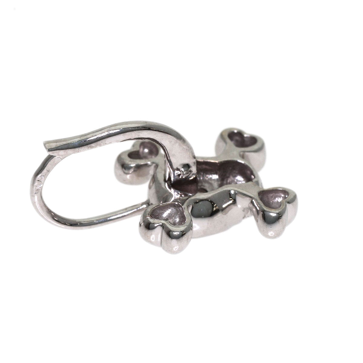 Dior Skull diamond earring K18 White Gold Ladies [Used]