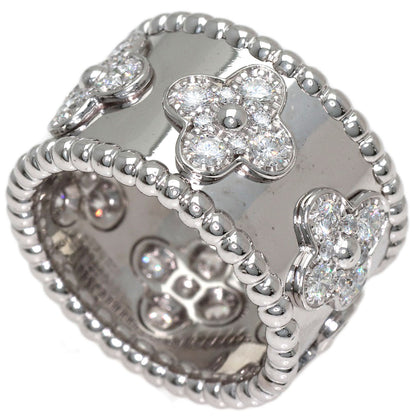 Van Cleef & Arpels Perle Clover Diamond #51 Ring K18 White Gold Ladies [Used]