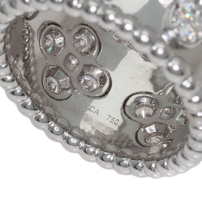 Van Cleef & Arpels Perle Clover Diamond #51 Ring K18 White Gold Ladies [Used]