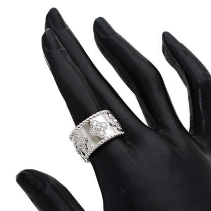 Van Cleef & Arpels Perle Clover Diamond #51 Ring K18 White Gold Ladies [Used]