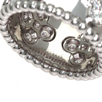 Van Cleef & Arpels Perle Clover Diamond #51 Ring K18 White Gold Ladies [Used]