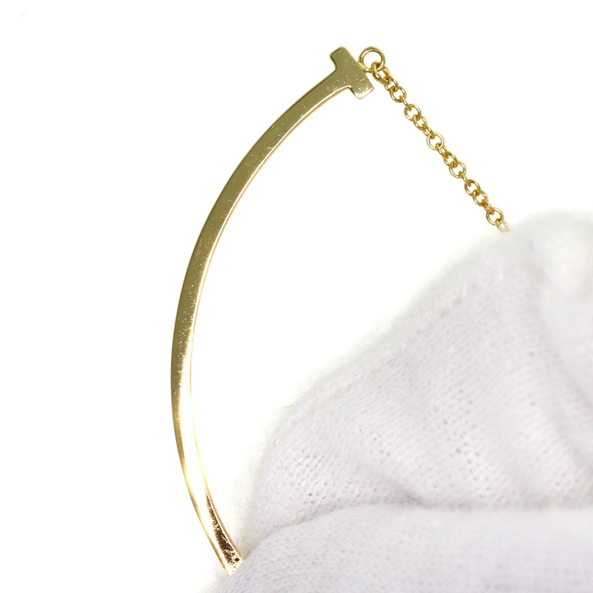 TIFFANY&Co. T smile small Necklace K18 Yellow Gold Ladies [Used]